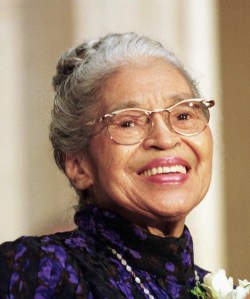 ROSA PARKS SMILES AT MEDAL CEREMONY ON CAPITOL HILL
