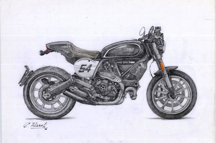 ducati scrambler (lápiz)